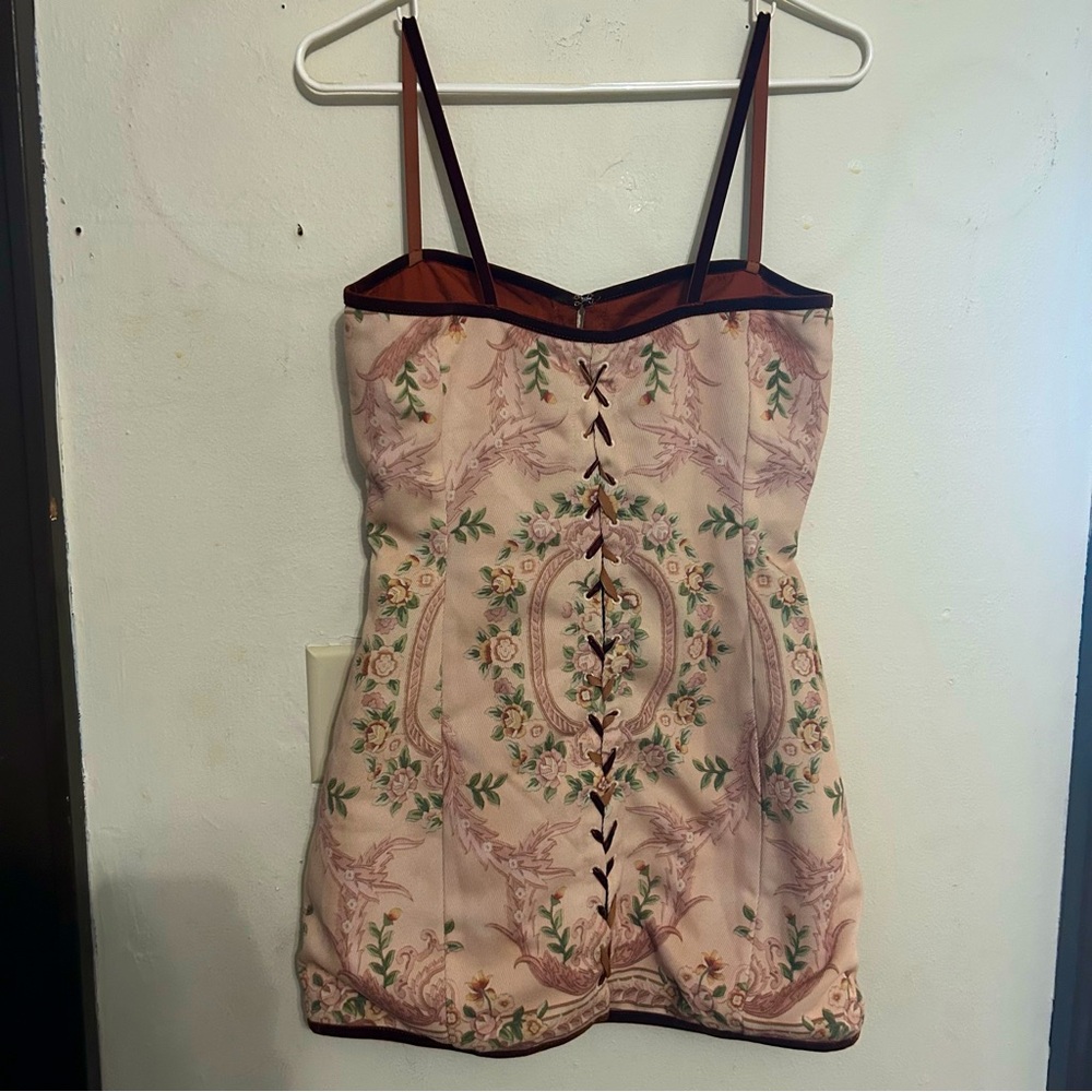 With Jean / Delphi Mini Dress Corset with Hook and Eye at top size Medium